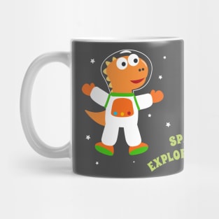 Cute dinosaur astronaut. Mug